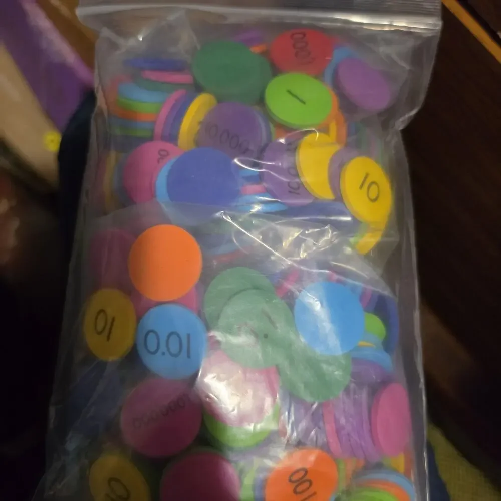 Place Value Discs Math Learning Manipulatives 320 pieces NIP counting classroom